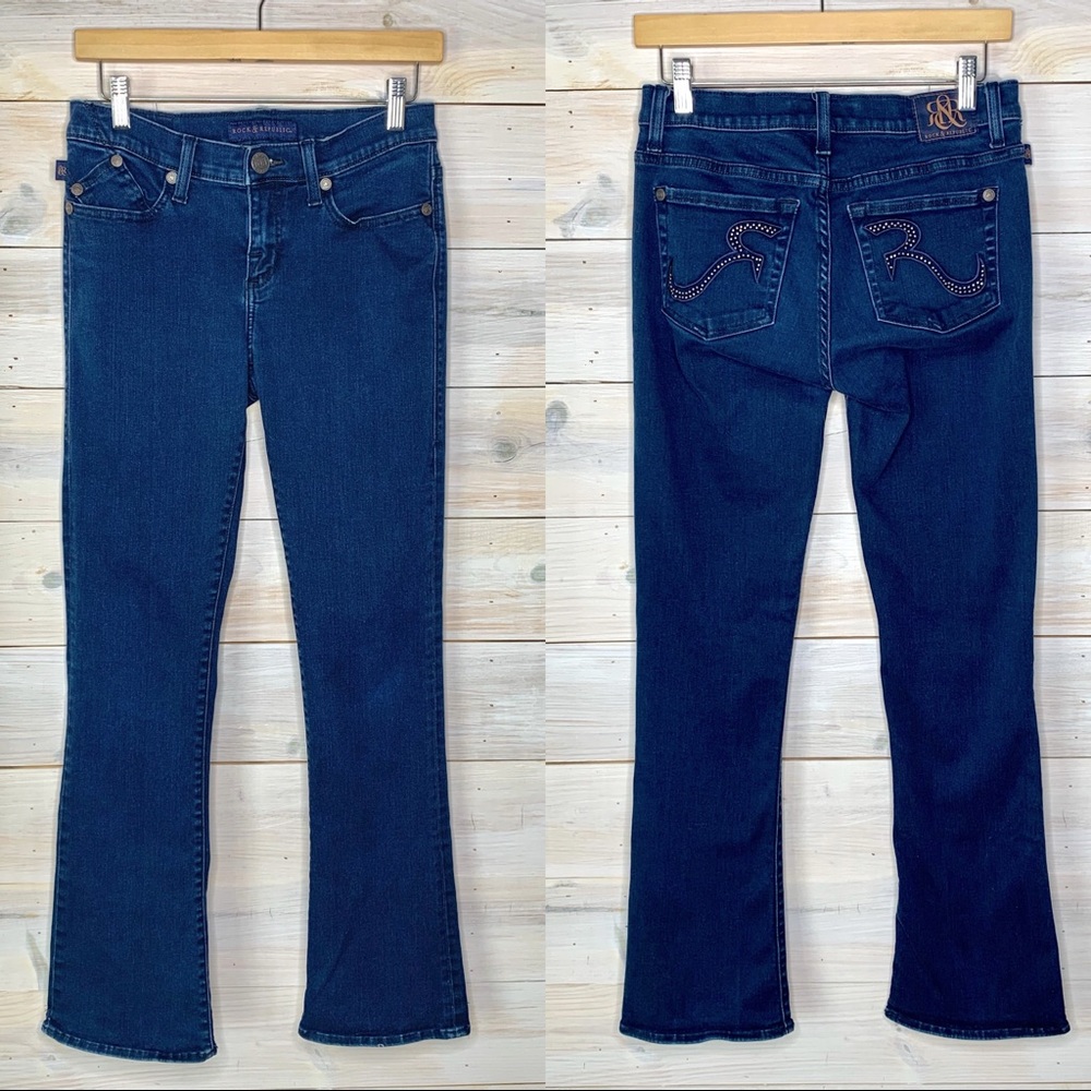 Rock & Republic Kasandra Dark Bootcut Jeans Size 6